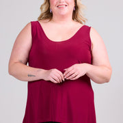 Magna Basic A-line Tank Top Wine Red