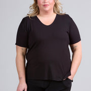 Magna Basis Viscose T-shirt Zwart