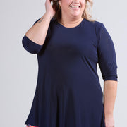Magna Long Triangle Shirt / Tunic Navy