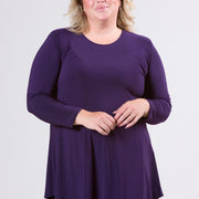 Magna Long Triangle Shirt / Tunic Dark Purple