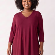 Magna A-Linie Longshirt / Tunika Weinrot