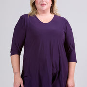 Magna A-line Long Shirt / Tunic Dark Purple