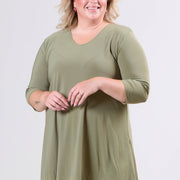 Magna A-lijn Travel Shirt / Tuniek Sage Groen