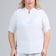 Magna Roll up Classic Shirt Ivory White