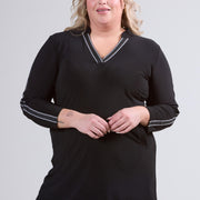 Magna Tape & Line Tunic Black Tape