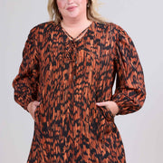 Magna Puffy Light Viscose Blouse Digital Rust