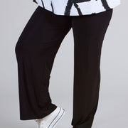 Magna Wide Leg Elastic Trouser Black