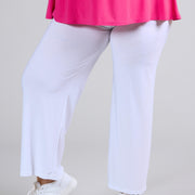 Magna Wide Leg Elastic Trouser White