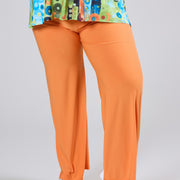 Magna Elastische Hose mit weitem Bein in Orange