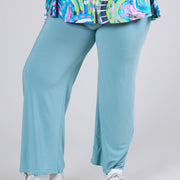 Magna Wide Leg Elastic Trouser Light Petrol