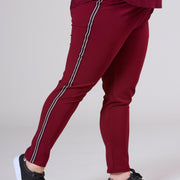 Magna Side Tape Trouser Wine Red