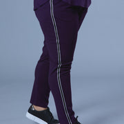 Magna Side Tape Trouser Dark Purple