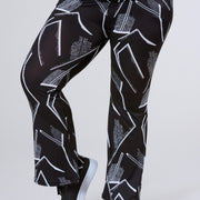 Magna Relaxed Flared Pocket Pants Triangle Sketch Black