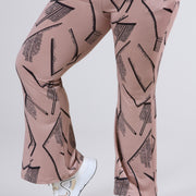 Magna Relaxed Flared Pocket Pants Triangle Sketch Taupe