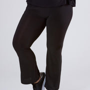 Magna Relaxed flared broek met zakken, zwart