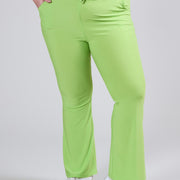 Magna Relaxed Pocket Flared Pants Lime Green