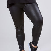 Magna Leggings in Lederoptik Schwarz