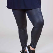 Magna Leather Look Legging Navy