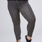 Magna Viskose-Leggings Mittel Polka Schwarz