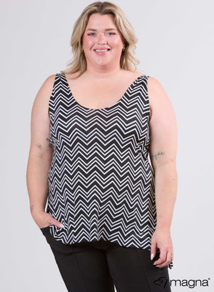 Magna A-Linien-Tanktop mit kleinem Chevron