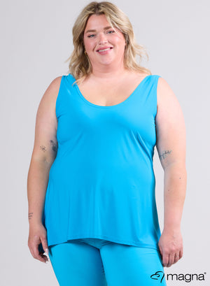 Magna Basic A-lijn Top Turquoise