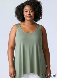 A-0026 - Top Basic A-Linie - Einfarbig L. Khaki