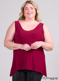 Magna Basic A-line Tank Top Wine Red