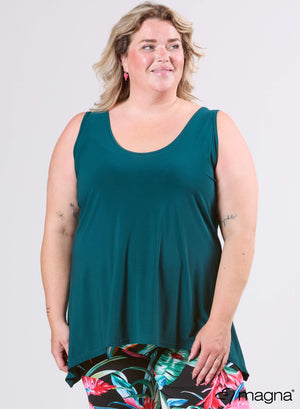 Magna Basic A-lijn Tank Top Flessengroen