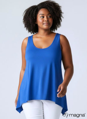 Magna Basic A-lijn Tanktop Donker Hemelsblauw
