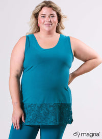 Magna Tank with Lace Petrol