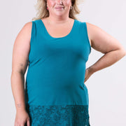 Magna Tank with Lace Petrol