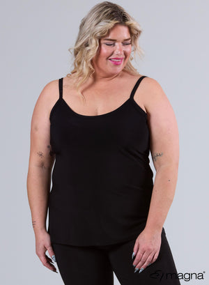 Magna Basic Kurzes Tanktop Schwarz