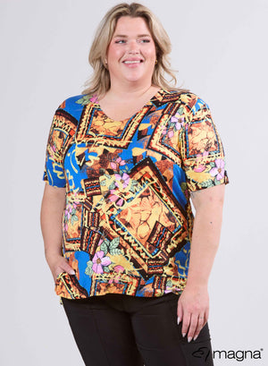 Magna Basic T-shirt Viscose Yellow Design