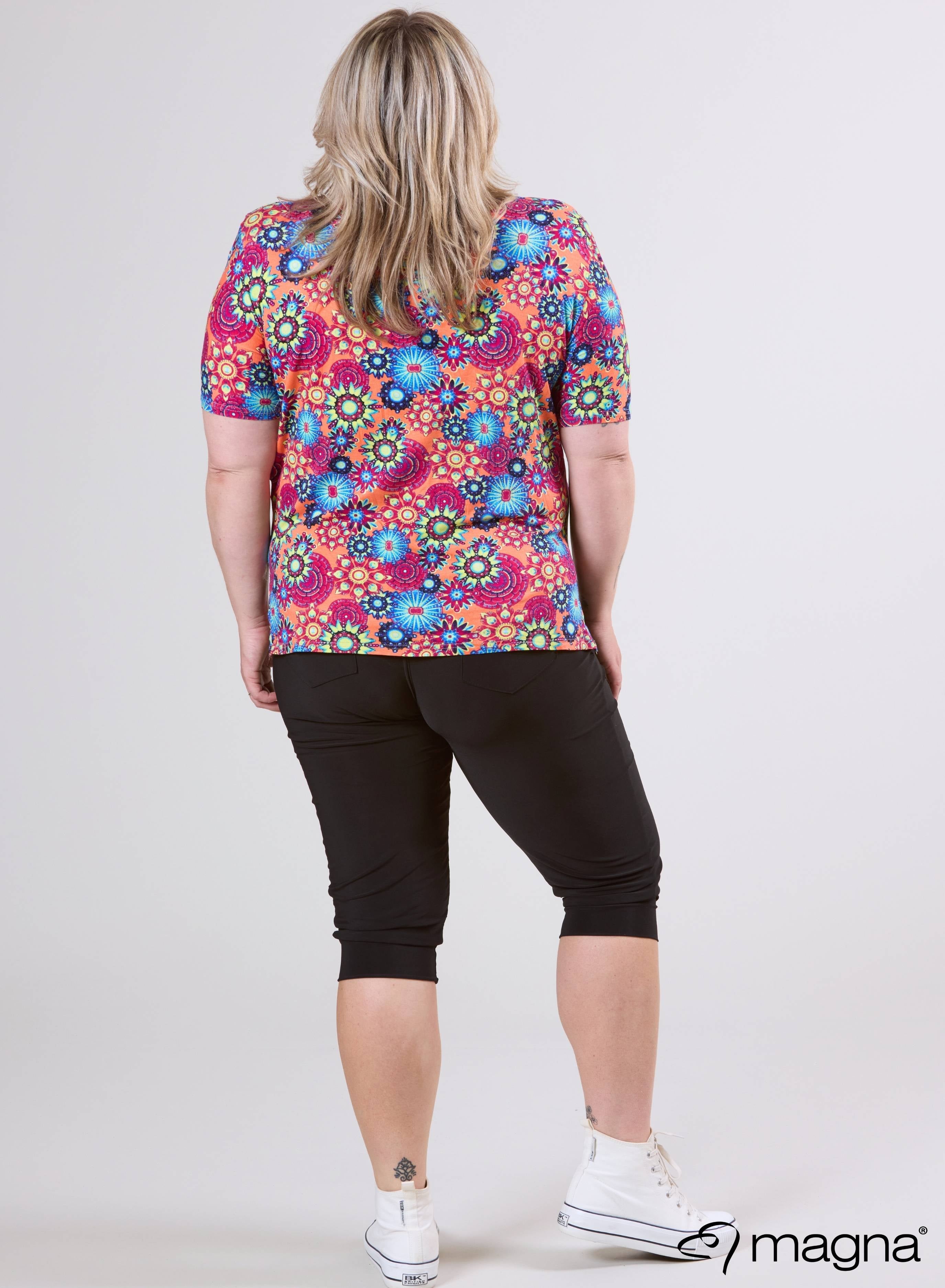 Magna Basic T-shirt Viscose Coral/Pink Mandala