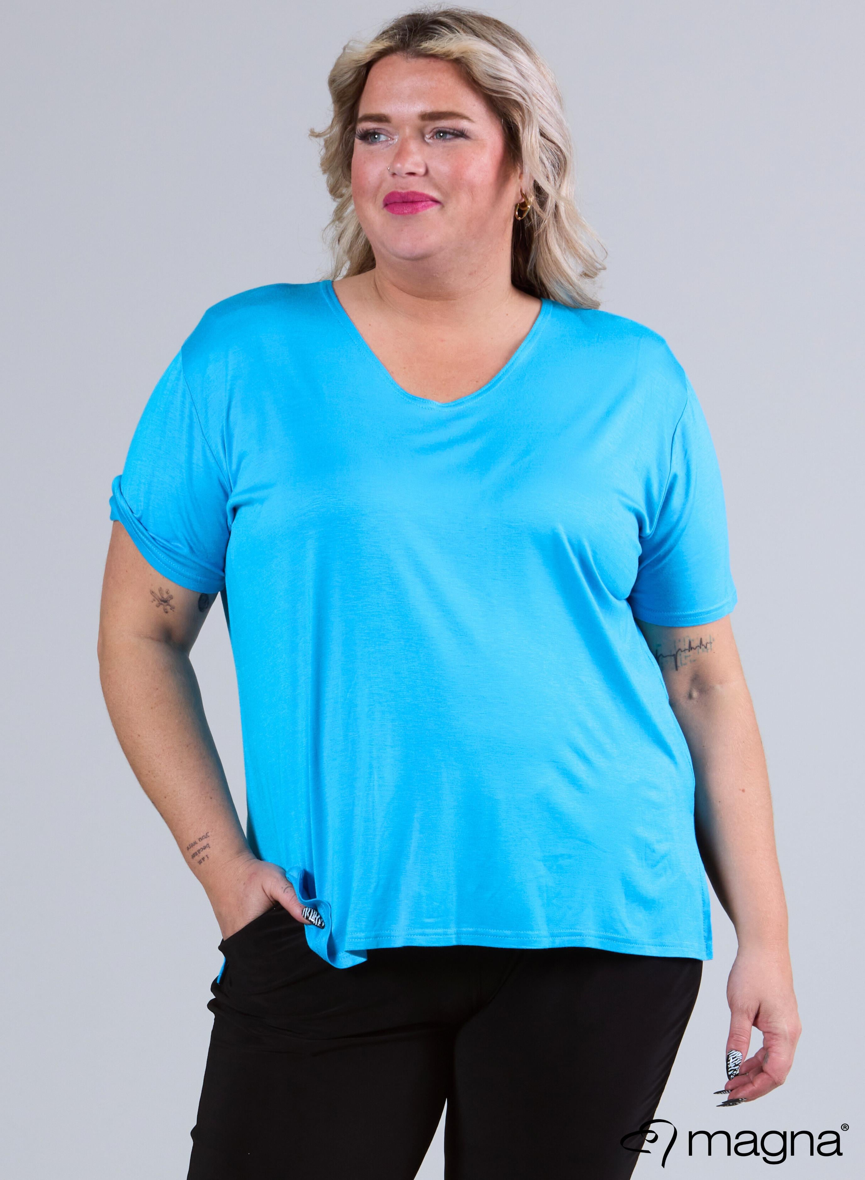 Magna Basic Viscose T-shirt Turqoise