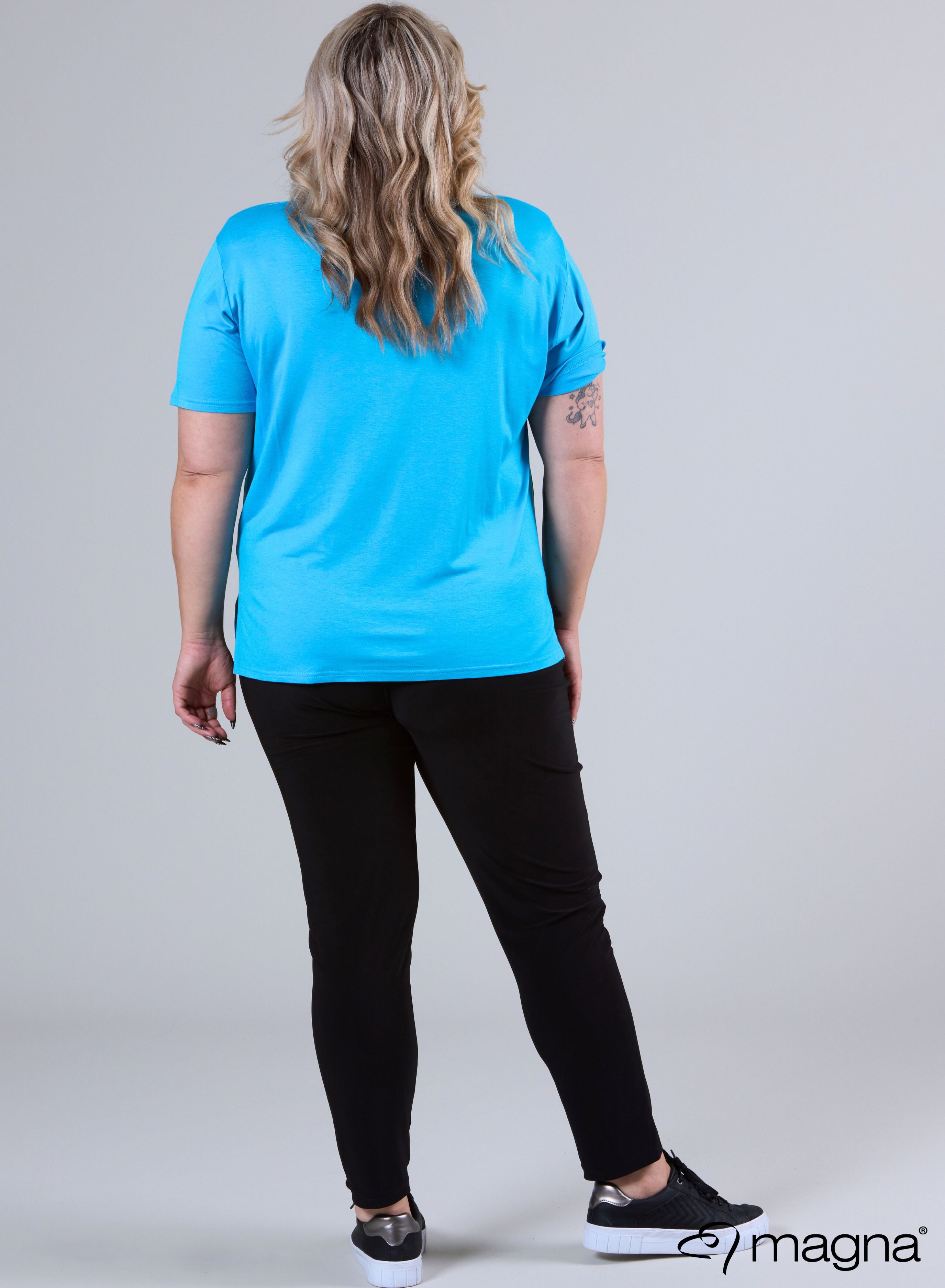 Magna Basic Viscose T-shirt Turqoise