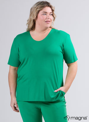 Magna Basis Viscose T-shirt Groen