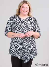 Magna Warm Long Triangle Shirt / Tunic T-Ball Melange Grey