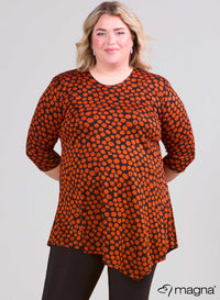 Magna Warm Long Triangle Shirt / Tunic T-Ball Melange Rust