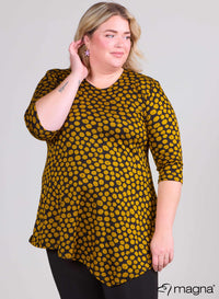 Magna Warm Long Triangle Shirt / Tunic T-Ball Melange Musterd