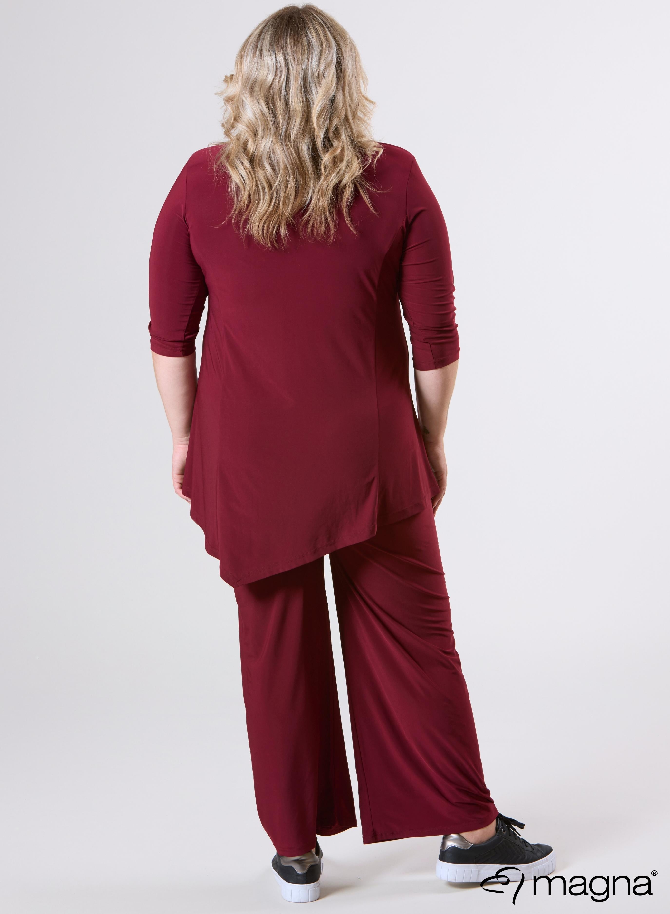 Magna Long Triangle Shirt / Tunic Wine Red