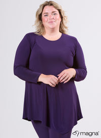 Magna Long Triangle Shirt / Tunic Dark Purple