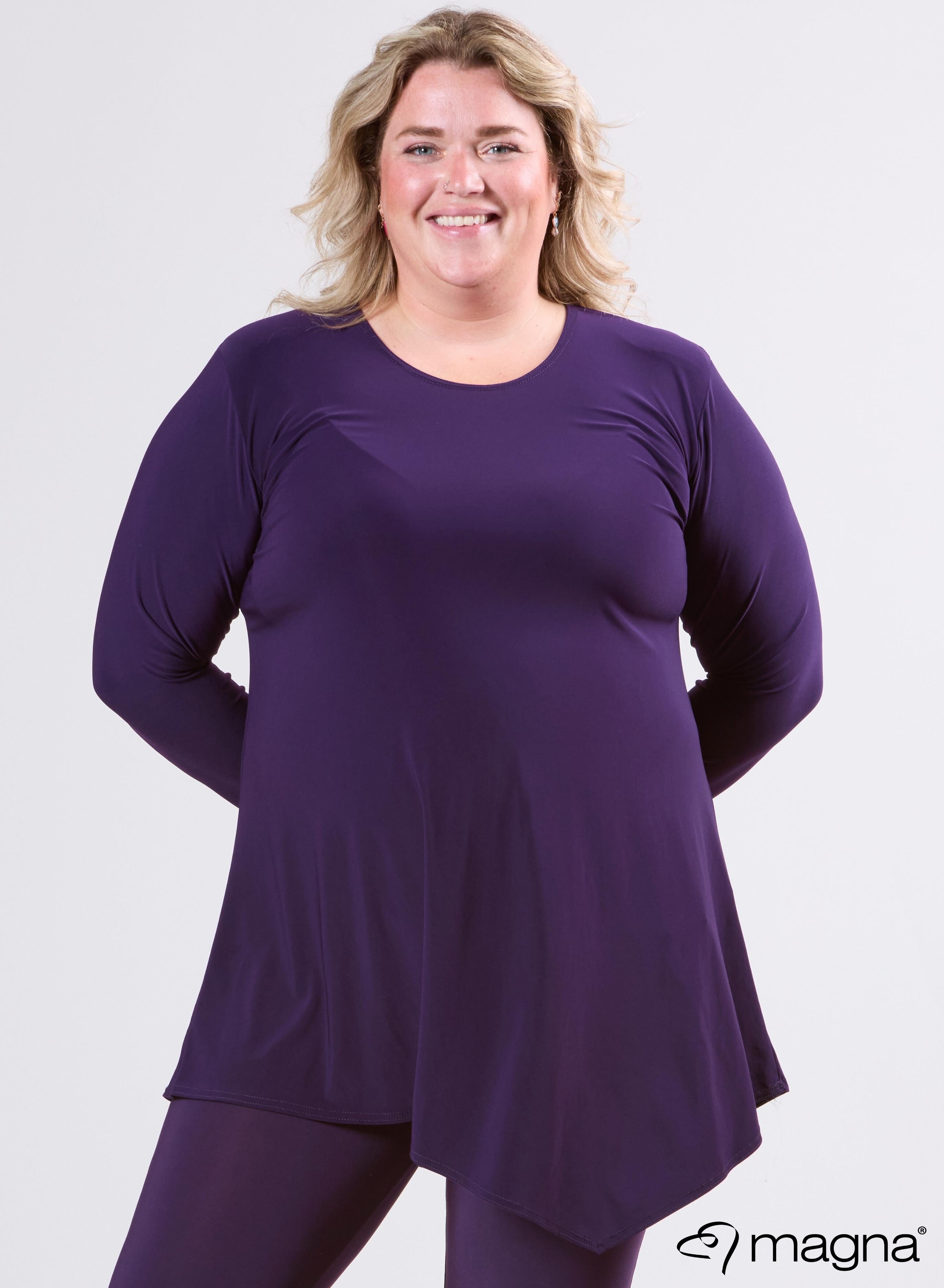 Magna Long Triangle Shirt / Tunic Dark Purple