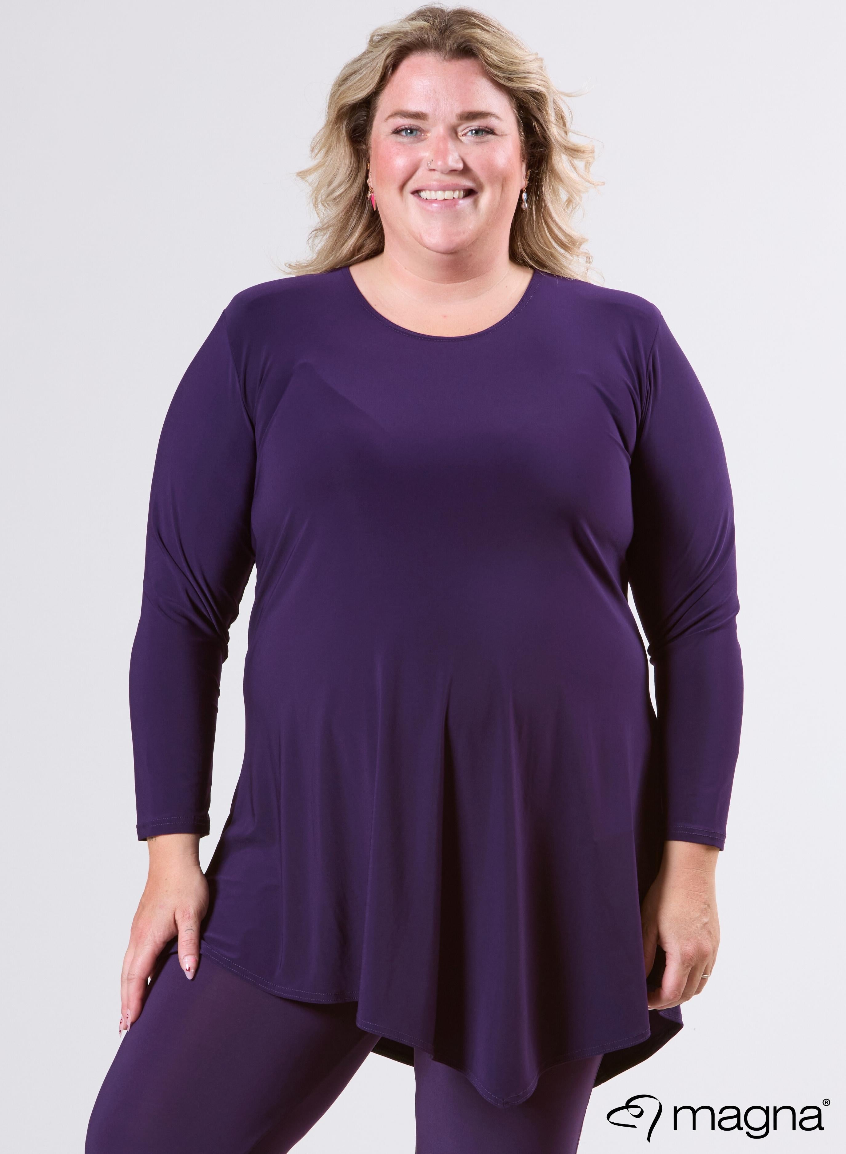 Magna Long Triangle Shirt / Tunic Dark Purple