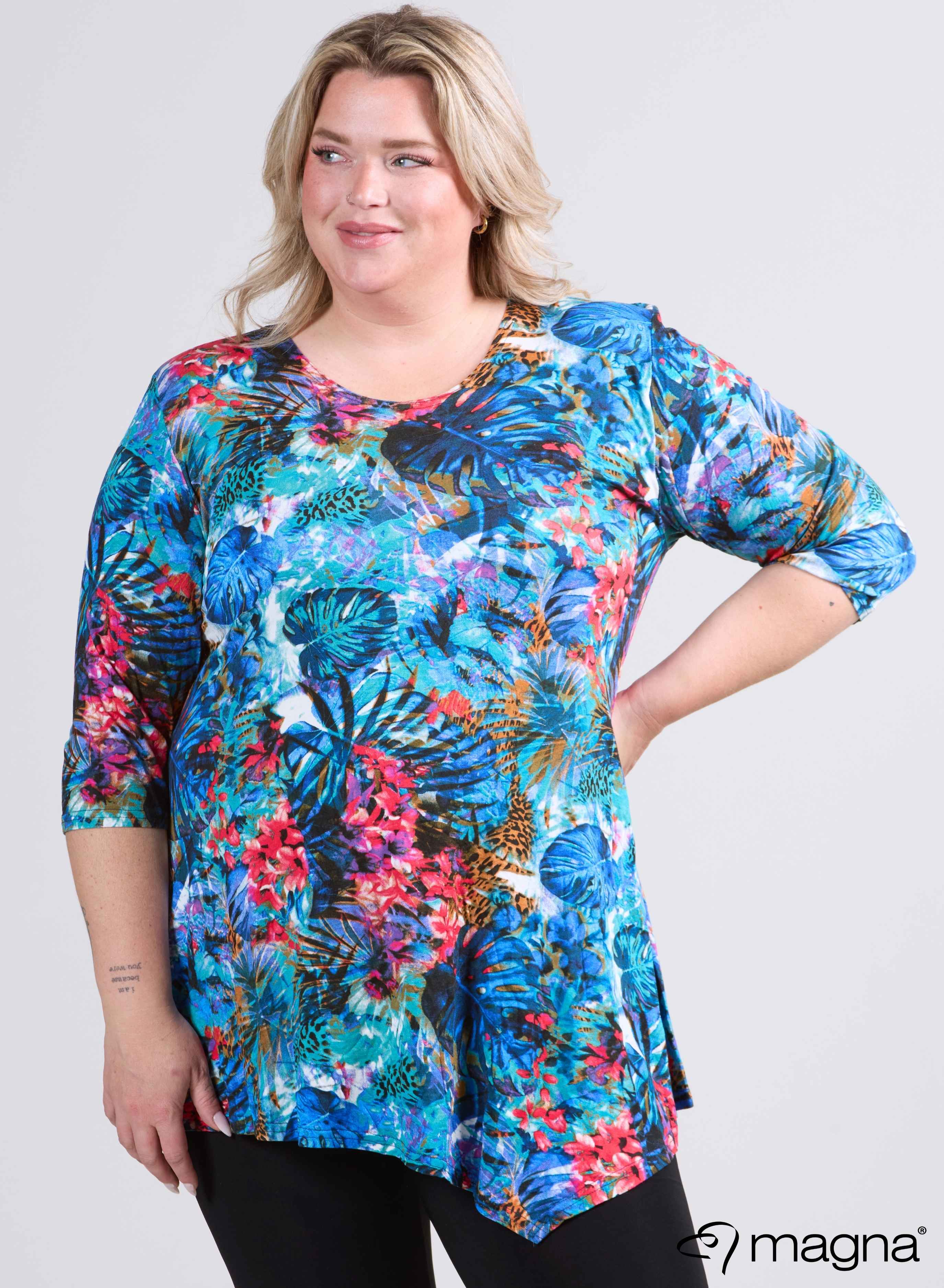 Magna Long Triangle Shirt / Tunic Bushy Blue