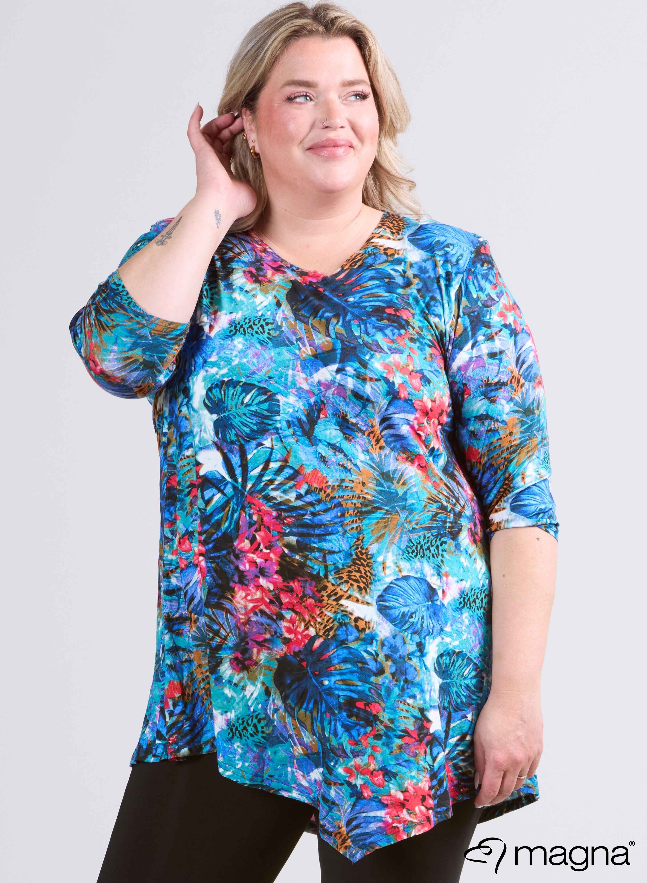 Magna Long Triangle Shirt / Tunic Bushy Blue