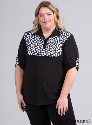 Magna 2tone Bluse T-Ball S/W