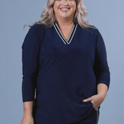 Magna V-tape Relaxed Shirt Navy