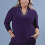 Magna V-tape Relaxed Shirt Dark Purple