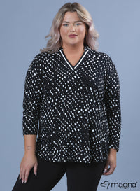 Magna V-tape Relaxed Shirt Faded Squares Black & White